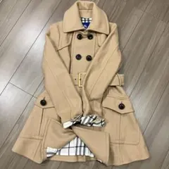 バーバリーブルーレーベル　アンゴラウール　ノバチェック ベージュ 40 ベルト