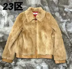 【美品】レザー×毛皮 ジャケット ラムファー アイボリー サイズL ファーコート ミンク ファージャケット 紳士用 メンズラムレザーミンク