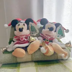 ディズニークリスマス ミッキー＆ミニーぬいぐるみ　15周年　タグ付