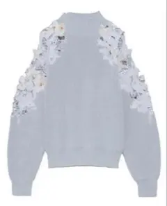 FRAY I.D エンブロイダリーハイネックニットプルオーバー