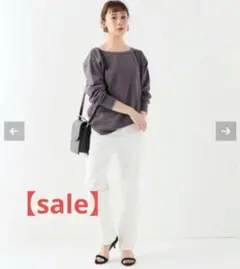 【極美品】SLOBE IENA フロントステッチデニムパンツのサムネイル