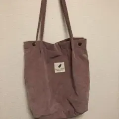 コーディロイトートバッグ　ピンク