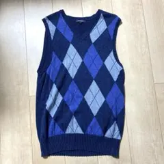 Burberrys バーバリー アーガイル ニット シルク混 M BURBERRY（バーバリー） ニット メンズ チェック ウールブレンド