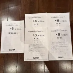サピックスオープン6セット SAPIX小学部 | 合格力判定サピックスオープン｜公開模試