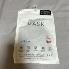 新品未開封　AIRism 洗えるマスク ブラック ちいさめM 3枚入り