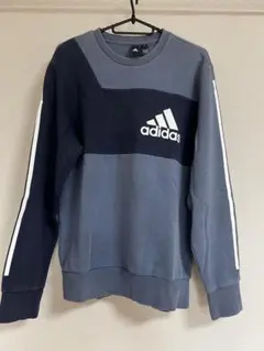 adidas クルーネック トレーナー Mサイズ　ブルー　ネイビー