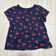 petit main チェリー柄 Tシャツ 半袖　80