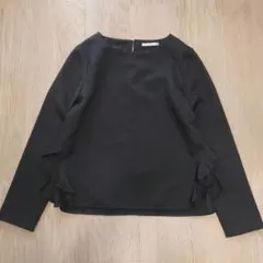 indexサイドフリルブラウス/ウールライク　イージーケア/防シワ/洗濯機洗い可