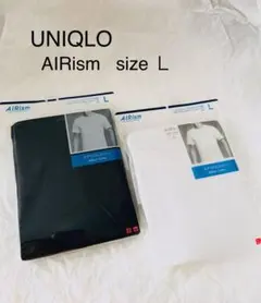 ユニクロ エアリズムコットン クルーネック Tシャツ 半袖 メンズ L★新品2点