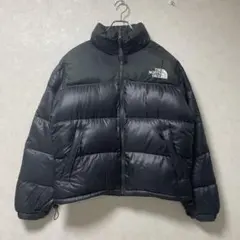 【美品】ノースフェイス ヌプシダウンジャケット ネイビーブラック メンズM