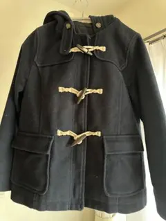 お値下げ　アフリカタロウ　ネイビー ダッフルコート フード付き　アウター