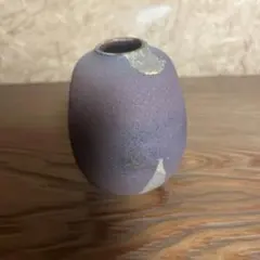 陶器 一輪挿し 花瓶 金彩 渋い風合い