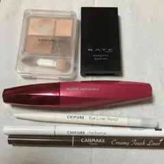 アイシャドウ×2、アイライナー3本、マスカラ1本　ブラウン系セット