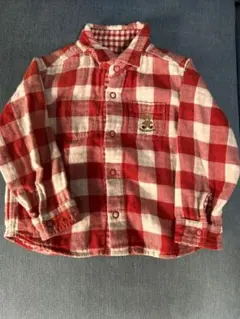 ミキハウス MIKI HOUSE リバーシブル　チェック　シャツ