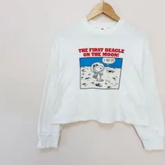 【GUジーユー】スヌーピー綿100%ロングスリーブTシャツ　Mサイズ　白ホワイト
