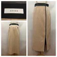 ADORE 麻混オックスパイピングタイトスカート size 38のサムネイル