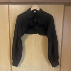 ダークコア 黒 ボレロ 長袖 シャツ