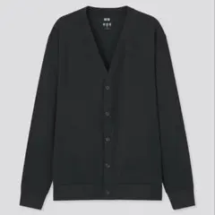 美品 ユニクロ エアリズムUVカットカーディガン（長袖） ブラック L