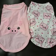 犬服 2枚セット Mサイズ ぶた柄のサムネイル