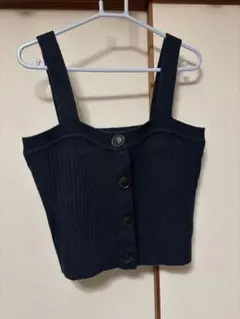 GUネイビー ニットベスト M