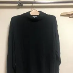 VILLAND ブラック タートルネック ニット LL