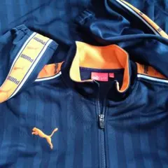 PUMA ジップアップジャケット L ネイビー/オレンジ