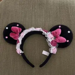 ディズニー カチューシャ ミニー バラ 花 レース