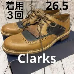 クラークス使用3回　ダービーデザート　26.5cm フリンジ付きドレスシューズのサムネイル