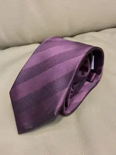 BEAMS HEART パープル ストライプ ネクタイ