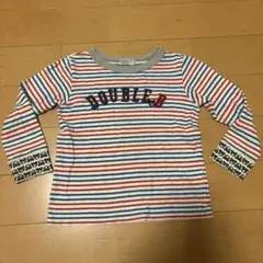 DOUBLE.B ストライプ長袖カットソー 110