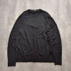 ユニクロ ウール100% ニット セーター ブラック XL レディース 長袖