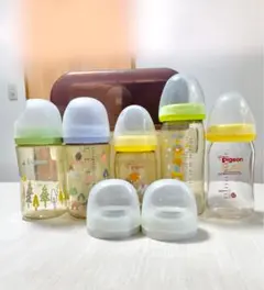 哺乳瓶5本 哺乳瓶消毒ケース セット