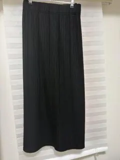 GUリブ ロングタイトスカート ブラックのサムネイル