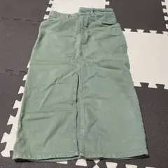 ZARA カーキ　デニムスカート　xs