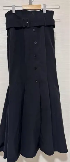 SNIDEL マーメイドスカート 黒 S ベルト付き 美シルエット ハイウエスト