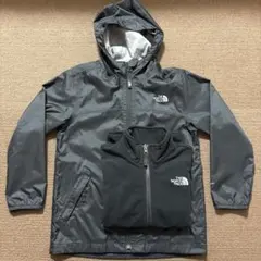 ノースフェイス キッズS 3way (ナイロンジャケット, フリース) ブラック