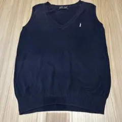 イーストボーイネイビー Vネック ニットベスト９号