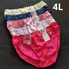 【4Lサイズ】レディーストリコットショーツ 5枚 大きいサイズ