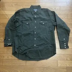 Wrangler 長袖ウエスタンシャツ ダークグリーン