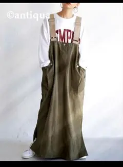 パ*ぽ様 アンティカ　ワークサロペットスカート