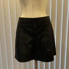 テーラードショートパンツ ブラック ピンストライプ