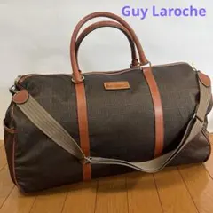 Guy Larocheジャガード織り2way ボストンバッグ　ショルダー　大容量