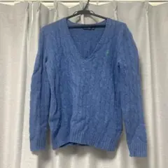 Polo Ralph Lauren ケーブルニットセーター M 青