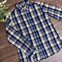 美品 ships ネルシャツ L チェック 厚手