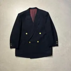 80's YSL ダブル紺ブレ サマーウール イブサンローラン ブレザー
