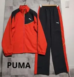 PUMA ジャージ上下セット オレンジ/黒　М　トラックジャケット　プーマ