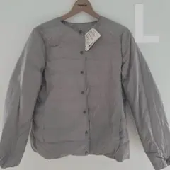 ノーカラーダウンジャケット