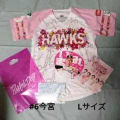 ソフトバンクホークス 2025ピンクフルデー ユニフォームＬ #6今宮健太うちわ