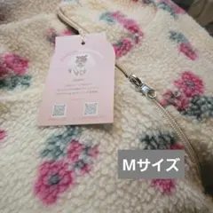 【完売品】しまむら ayano ZIP 花柄 ボア ハーフジップ 白 クリーム