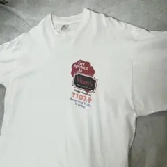 '90sUSA製　Vinny’s レストラン　企業T 白T 両面プリント